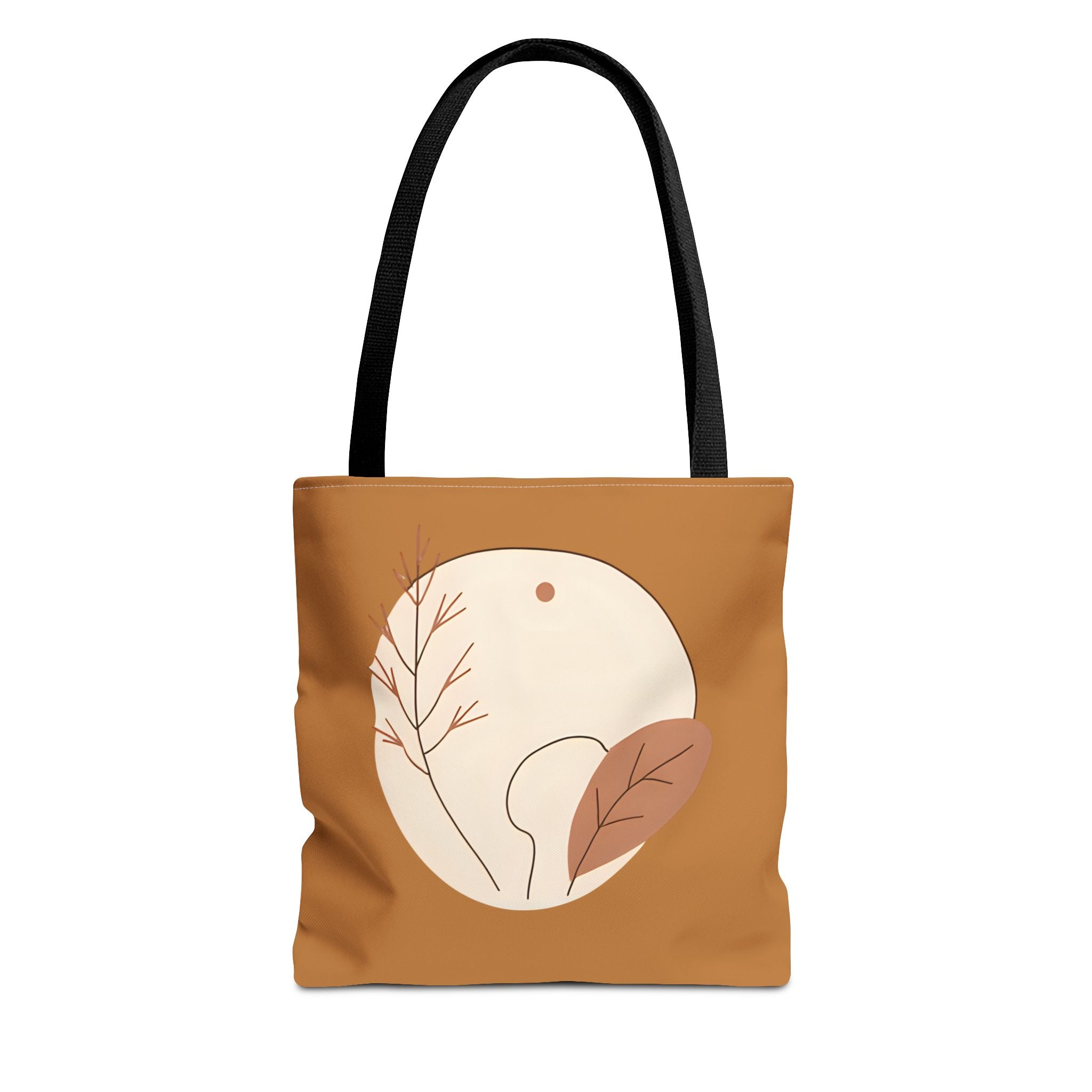 Boho Chic Tote Bag, AOP Leafy Design, Eco-Friendly Shopping Tote, Mother's Day Gift, Casual Everyday Carryall