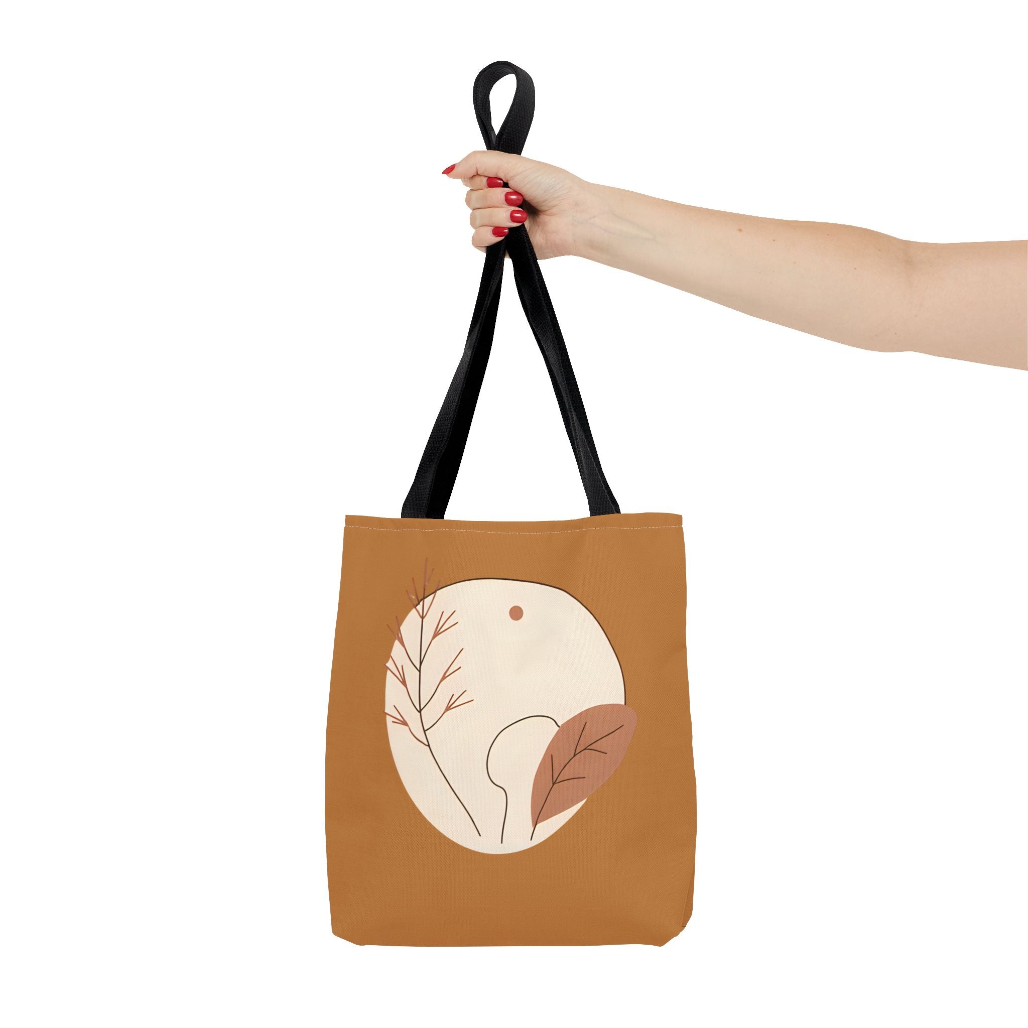 Boho Chic Tote Bag, AOP Leafy Design, Eco-Friendly Shopping Tote, Mother's Day Gift, Casual Everyday Carryall