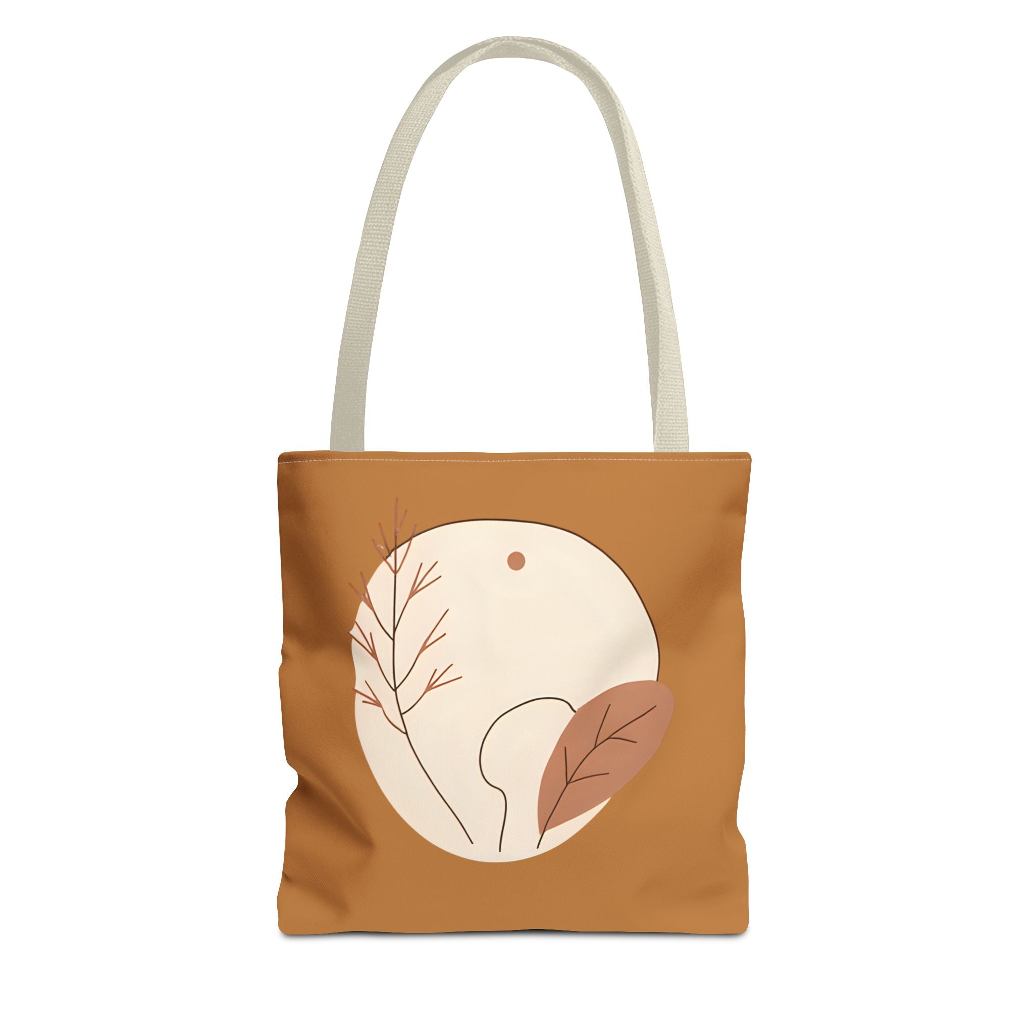 Boho Chic Tote Bag, AOP Leafy Design, Eco-Friendly Shopping Tote, Mother's Day Gift, Casual Everyday Carryall