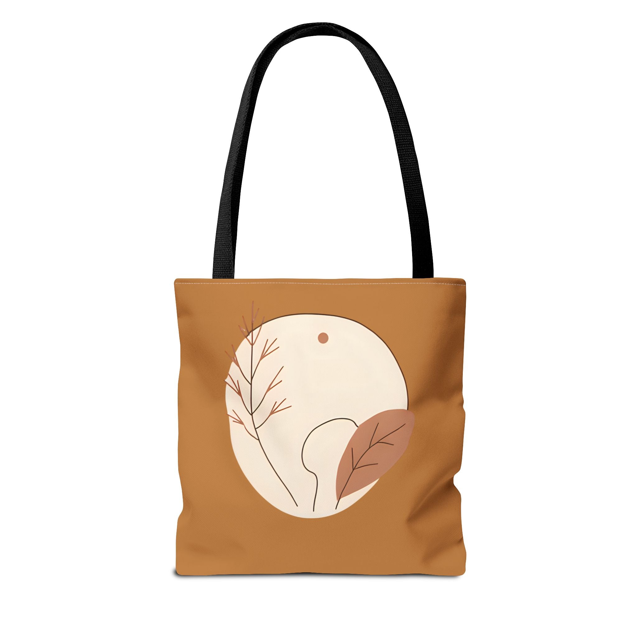 Boho Chic Tote Bag, AOP Leafy Design, Eco-Friendly Shopping Tote, Mother's Day Gift, Casual Everyday Carryall
