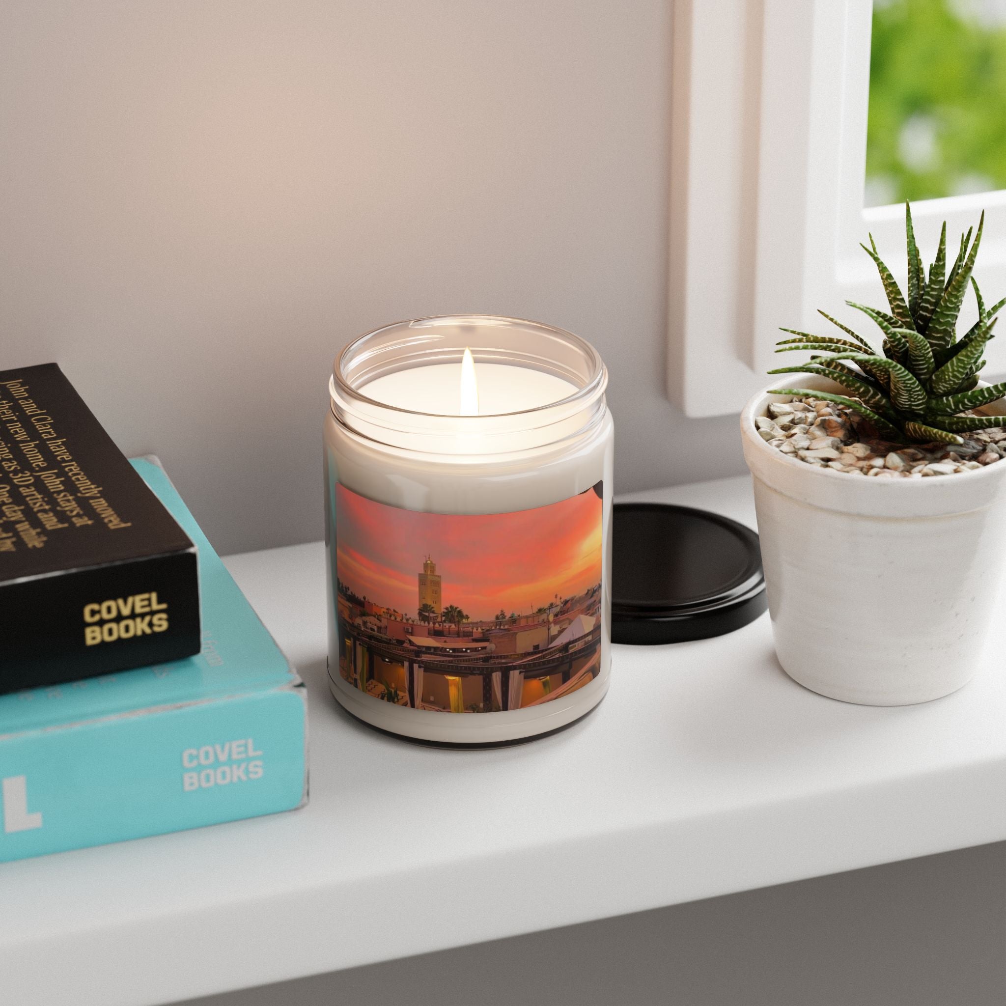 Sunset Oasis Scented Soy Candle | Relaxing Aromatherapy | Home Decor | Gifts for Her | Self-Care Essential | Eco-Friendly Candle