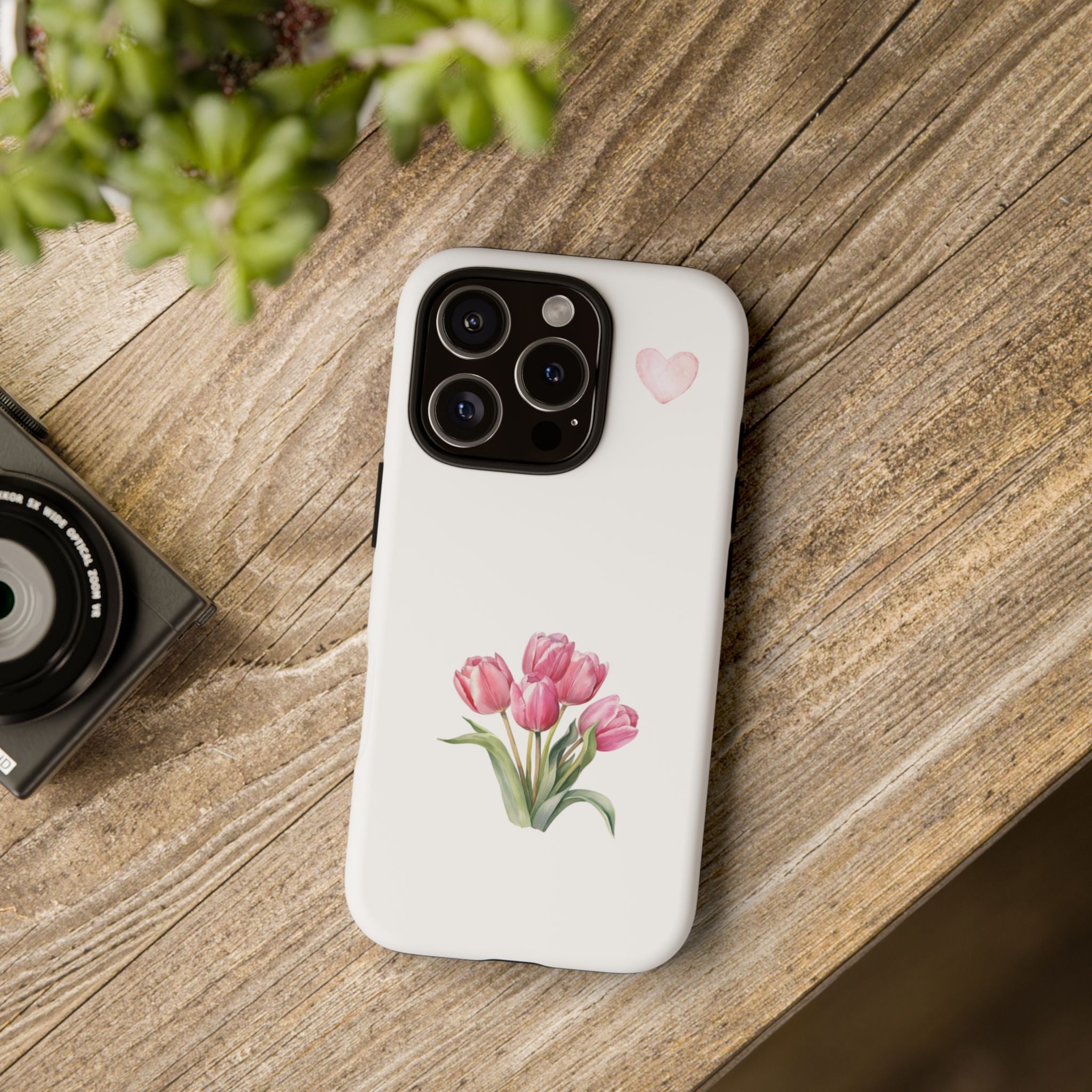 Floral Phone Case with Heart Design, Stylish Protective Case, Gift for Her, Cute Floral iPhone Cover, Elegant Spring Accessory, [...]