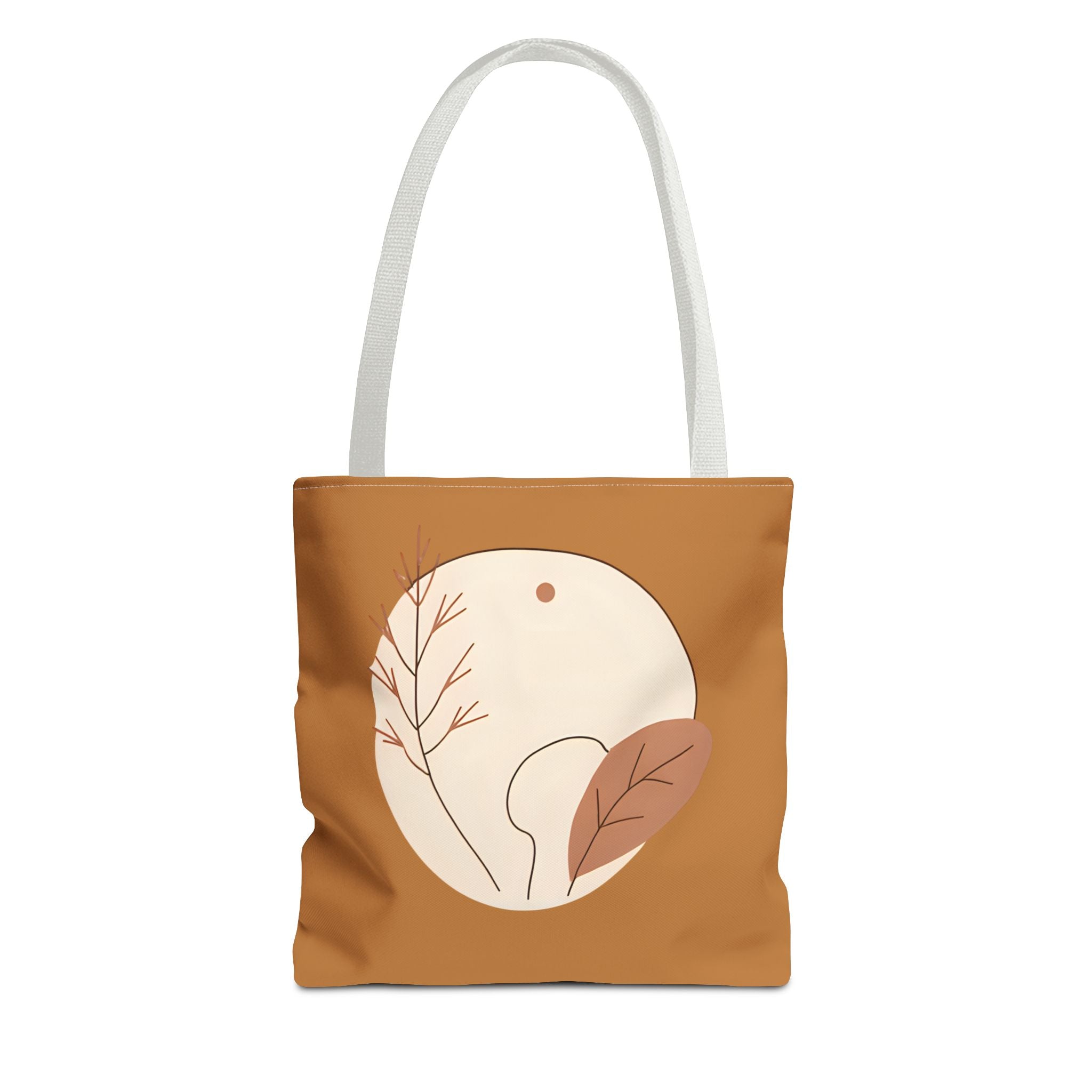 Boho Chic Tote Bag, AOP Leafy Design, Eco-Friendly Shopping Tote, Mother's Day Gift, Casual Everyday Carryall