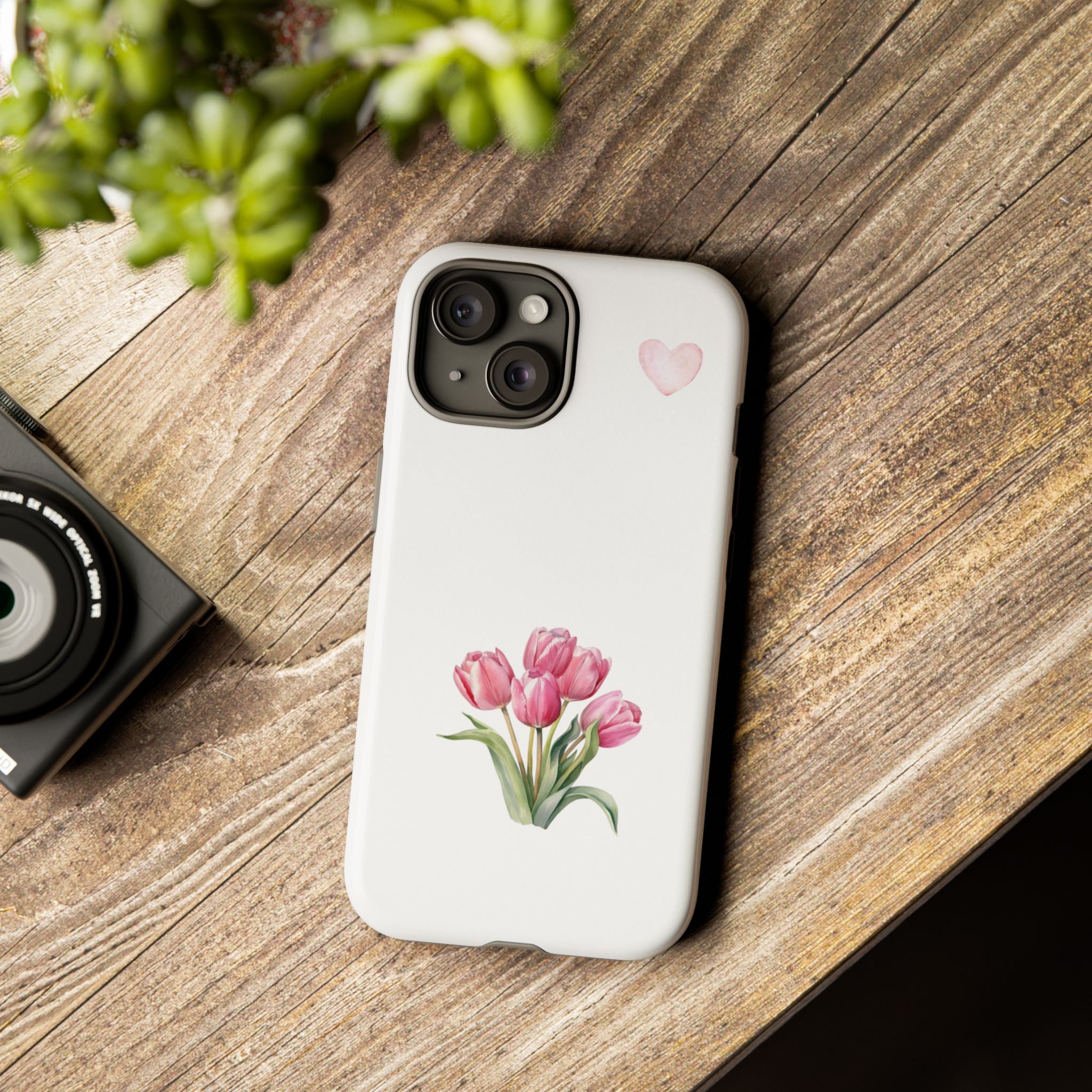 Floral Phone Case with Heart Design, Stylish Protective Case, Gift for Her, Cute Floral iPhone Cover, Elegant Spring Accessory, [...]