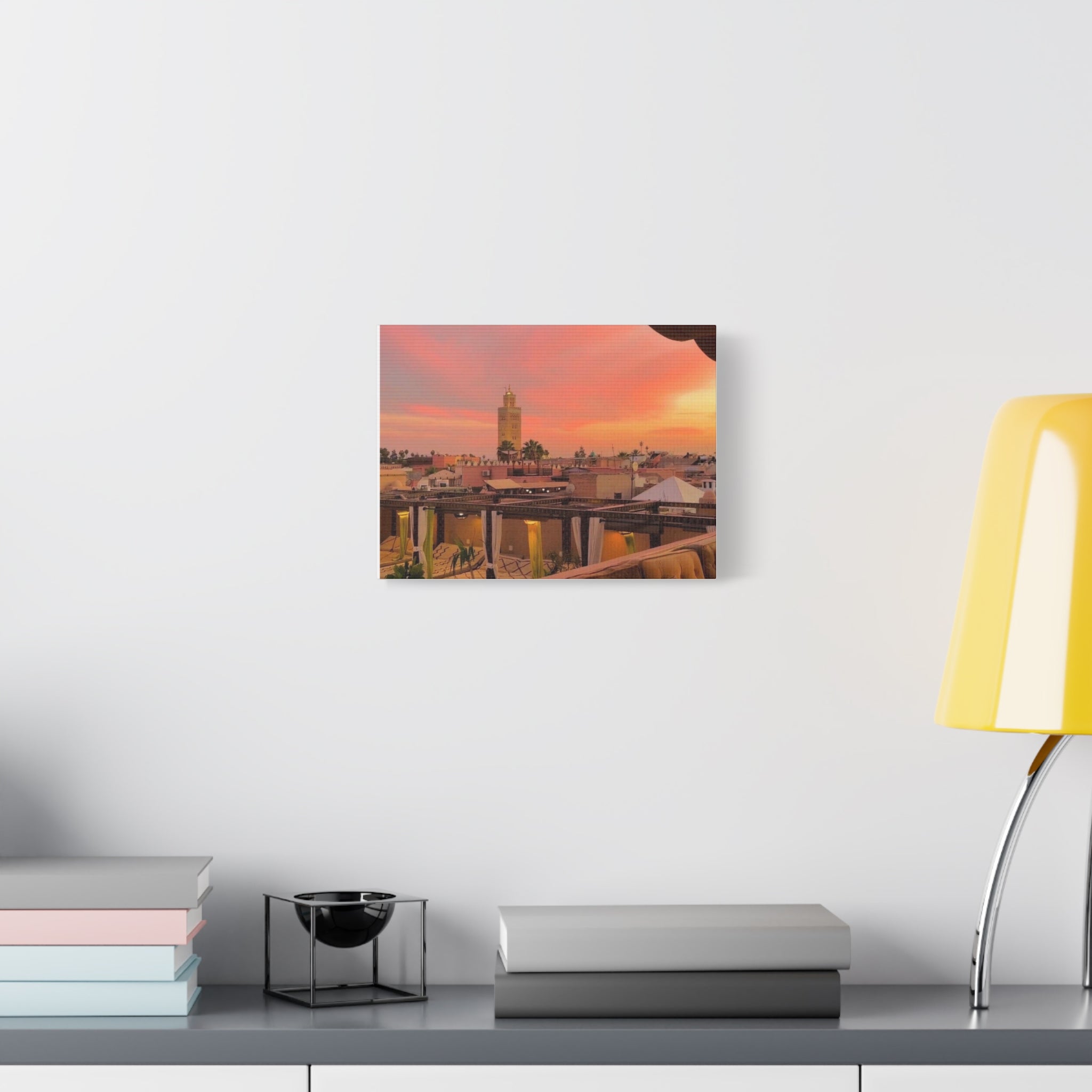 Stretched Canvas Print of Serene Sunset, Home Decor, Wall Art, Gift for Art Lovers, Boho Vibes, Colorful Landscape