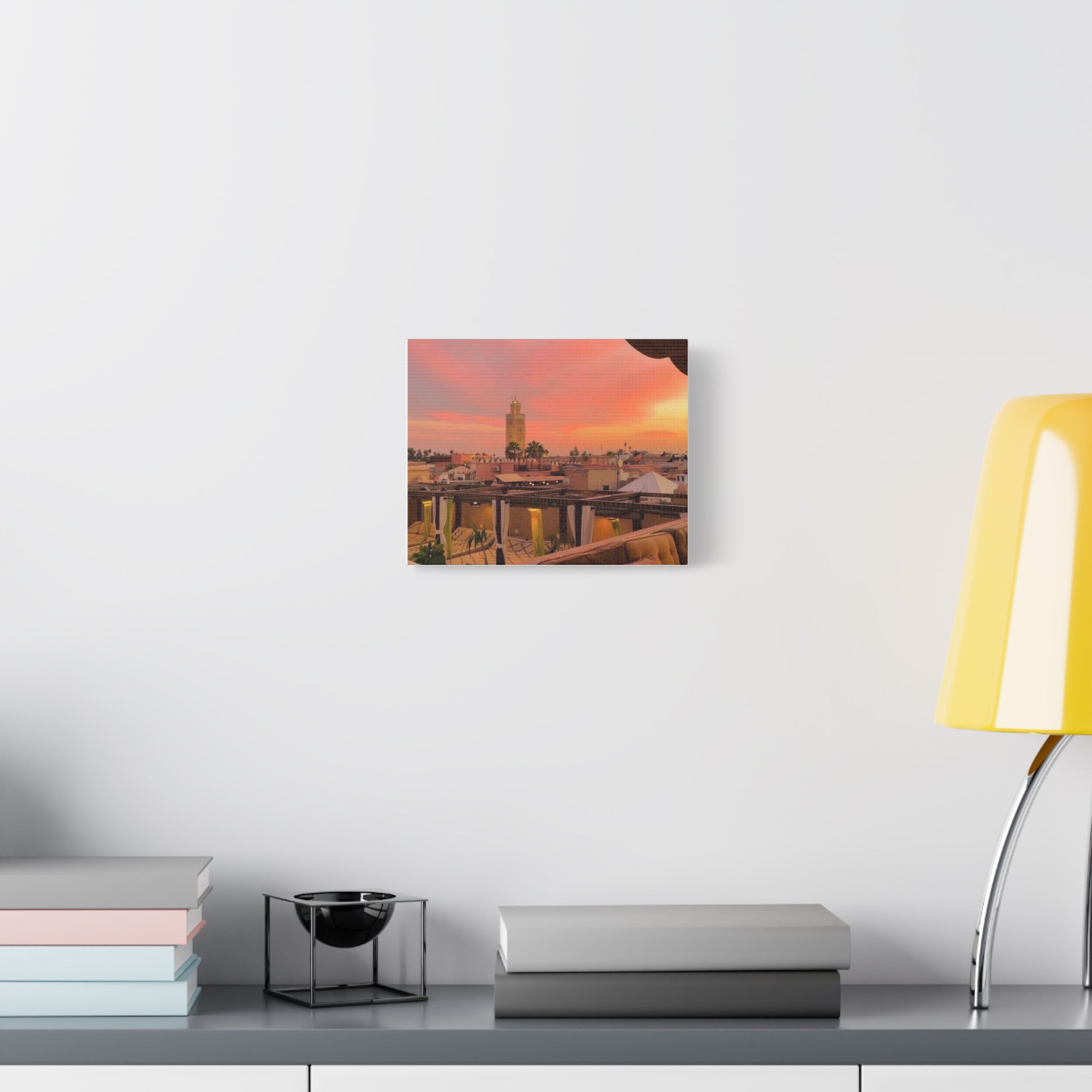 Stretched Canvas Print of Serene Sunset, Home Decor, Wall Art, Gift for Art Lovers, Boho Vibes, Colorful Landscape
