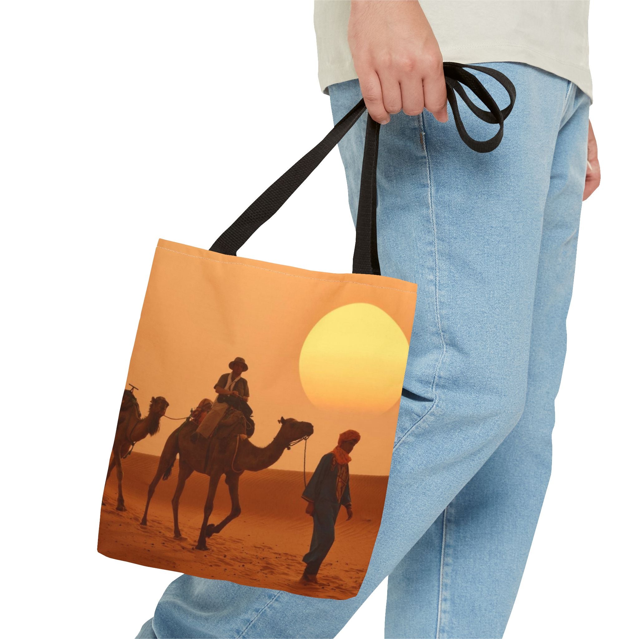 Morrocco design,Desert Sunset Tote Bag, Unique Beach Bag, Camel Print Market Tote, Eco-Friendly Shopper, Boho Style Carryall