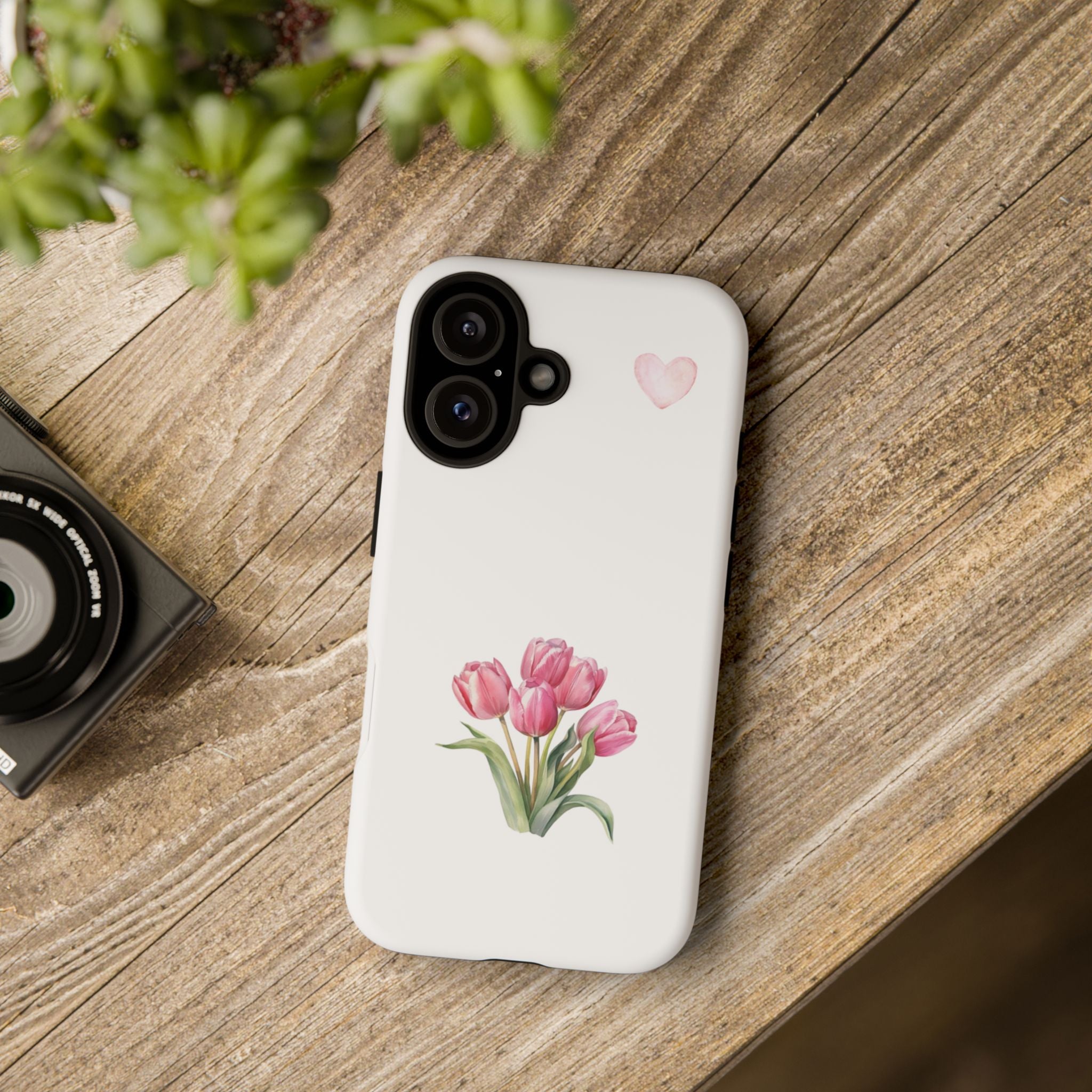Floral Phone Case with Heart Design, Stylish Protective Case, Gift for Her, Cute Floral iPhone Cover, Elegant Spring Accessory, [...]
