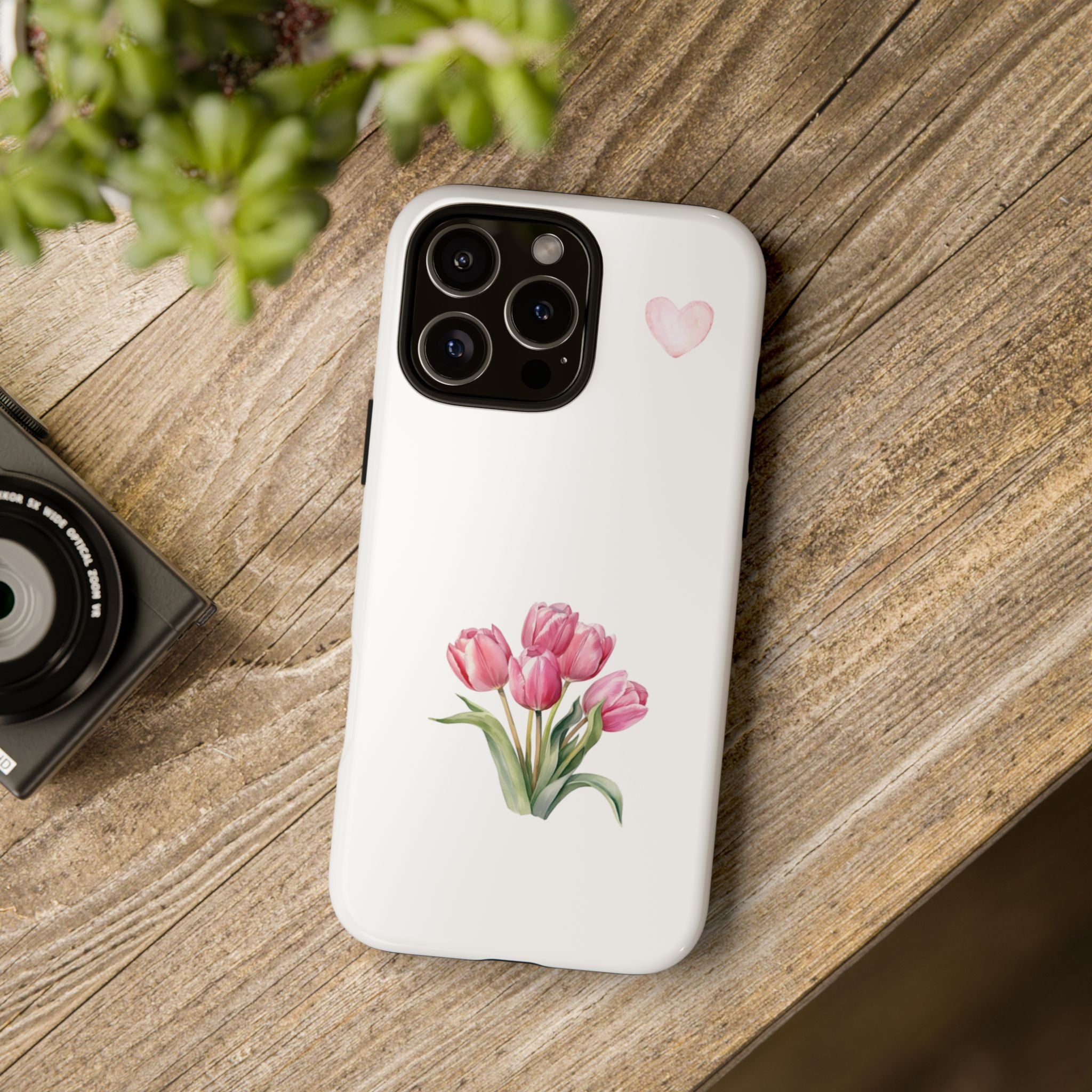 Floral Phone Case with Heart Design, Stylish Protective Case, Gift for Her, Cute Floral iPhone Cover, Elegant Spring Accessory, [...]