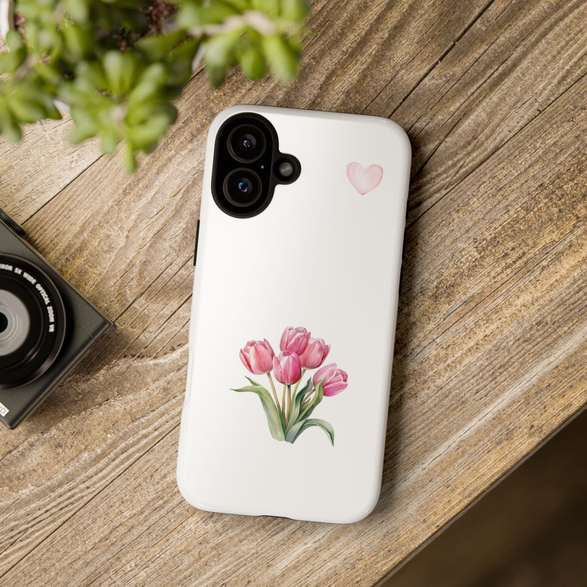 Floral Phone Case with Heart Design, Stylish Protective Case, Gift for Her, Cute Floral iPhone Cover, Elegant Spring Accessory, [...]