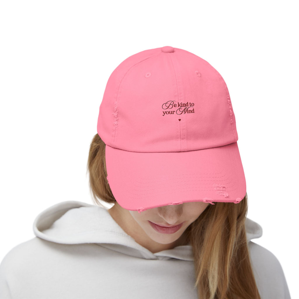 Distressed Cap with Motivational Quote, Vintage Style Hat, Casual Wear, Gifts for Him/Her, Everyday Accessory, Trendy Headwear