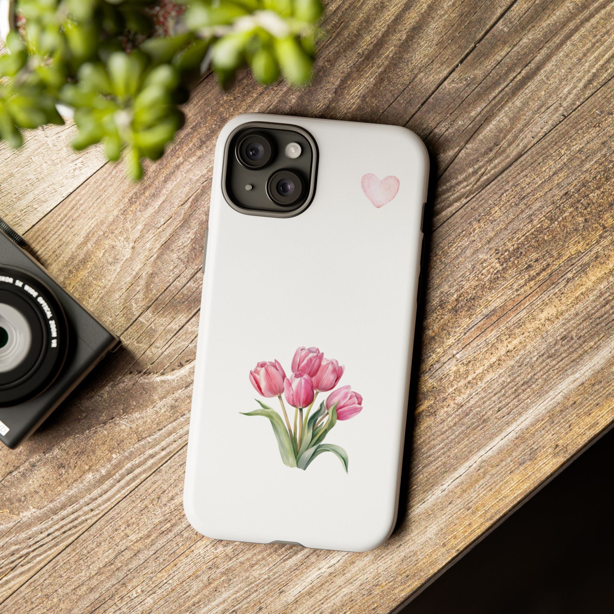 Floral Phone Case with Heart Design, Stylish Protective Case, Gift for Her, Cute Floral iPhone Cover, Elegant Spring Accessory, [...]