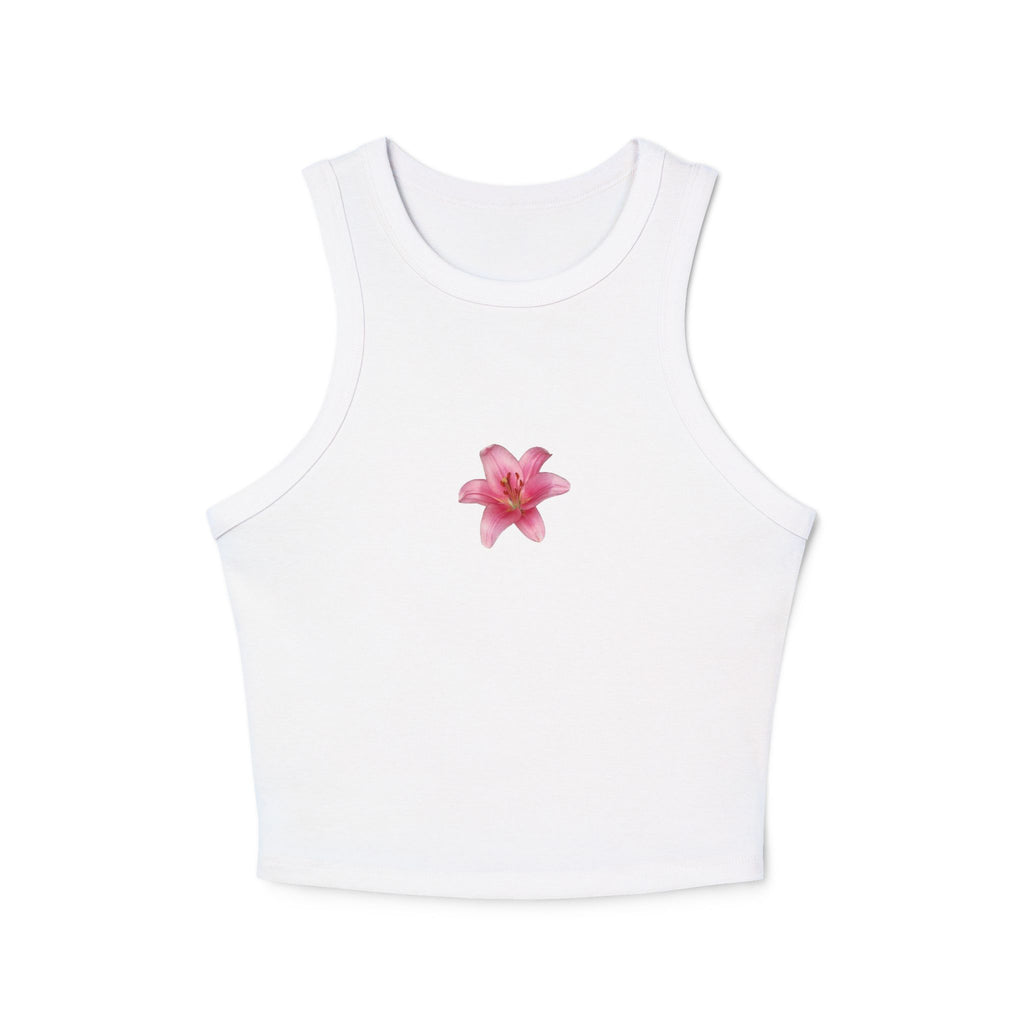 Floral Print Racer Tank, Women's Summer Top, Casual Wear, Beach Outfit, Gift for Her, Relaxed Fit